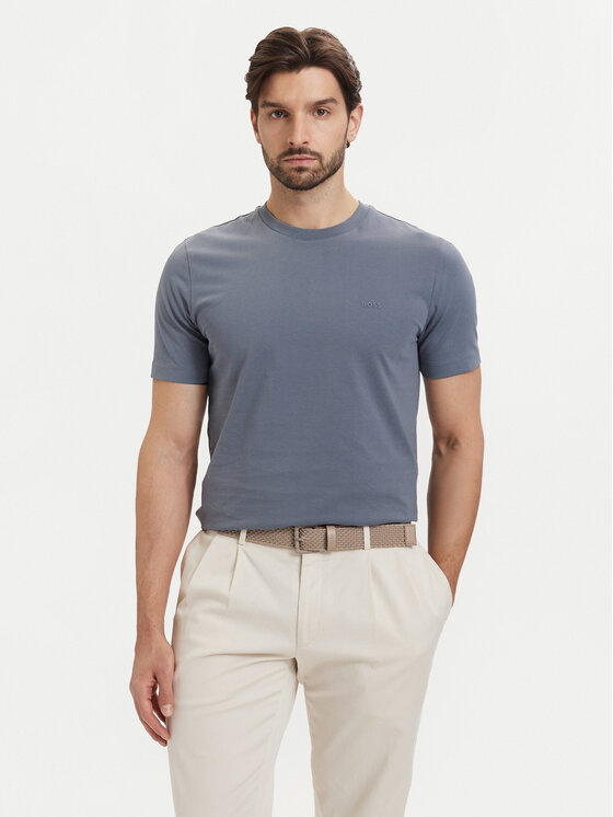 BOSS Tricou Thompson 01 50468347 Albastru Regular Fit