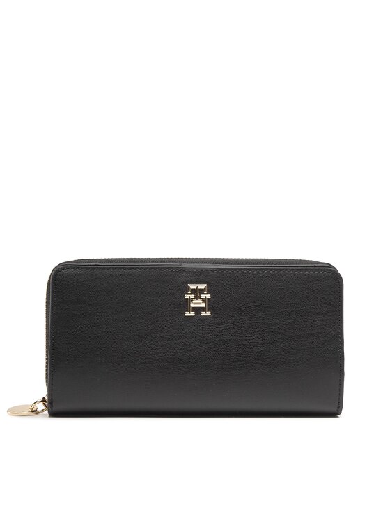 Tommy Hilfiger Tommy Hilfiger Μεγάλο Πορτοφόλι Γυναικείο Th Chic Large Za AW0AW14231 Μαύρο