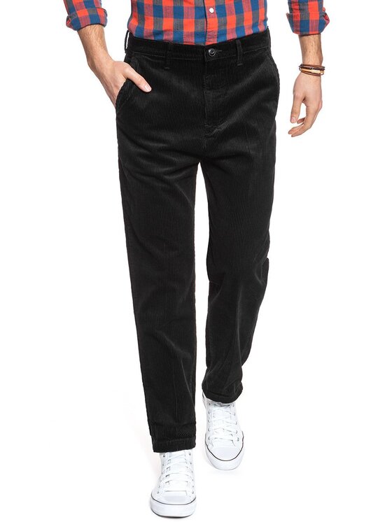 Lee Lee Chinosy CHINO RELAXED Czarny Loose Fit