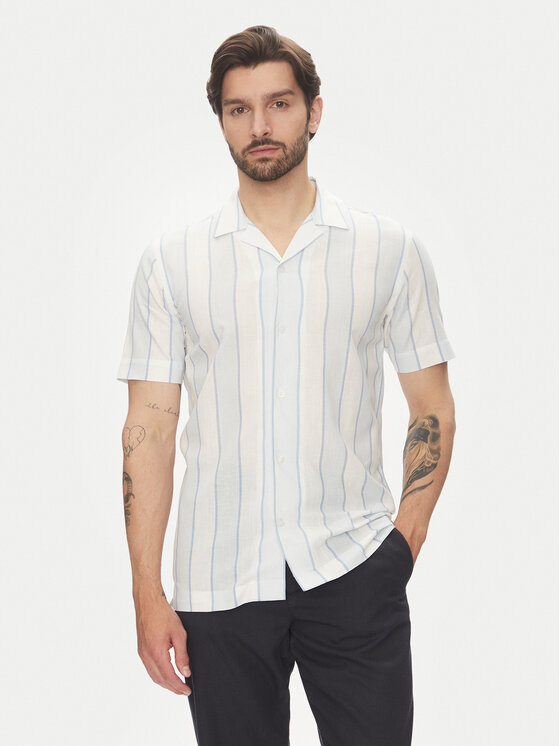 Lindbergh Lindbergh Košile 30-203419 Světle modrá Relaxed Fit