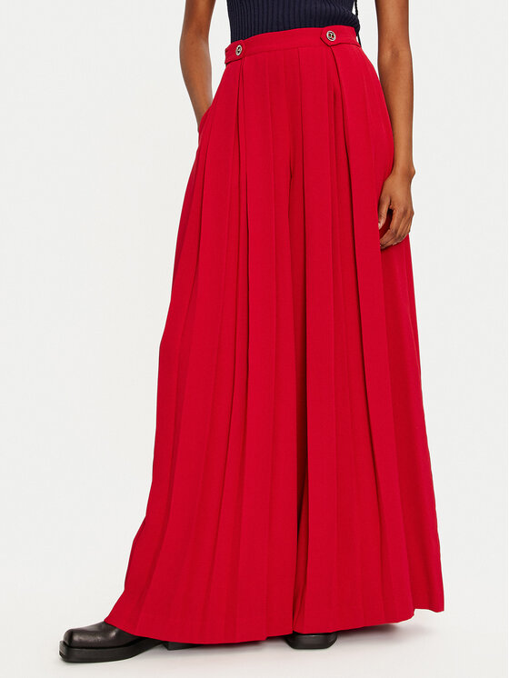 TWINSET Palazzo hlače 242TT2172 Crvena Wide Leg