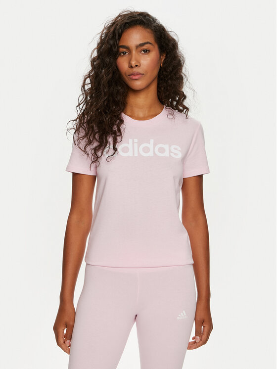 adidas T-krekls Essentials Slim Logo T-Shirt GL0771 Rozā Slim Fit