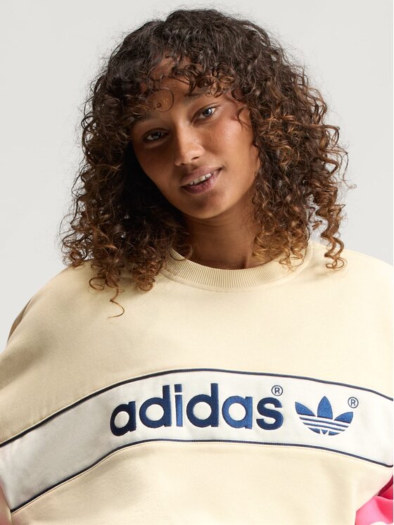 adidas adidas Bluza 172472 Kremowy Loose Fit