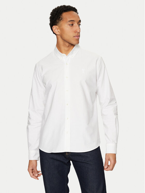 AMI PARIS AMI PARIS Πουκάμισο USH060.CO0031 Λευκό Regular Fit