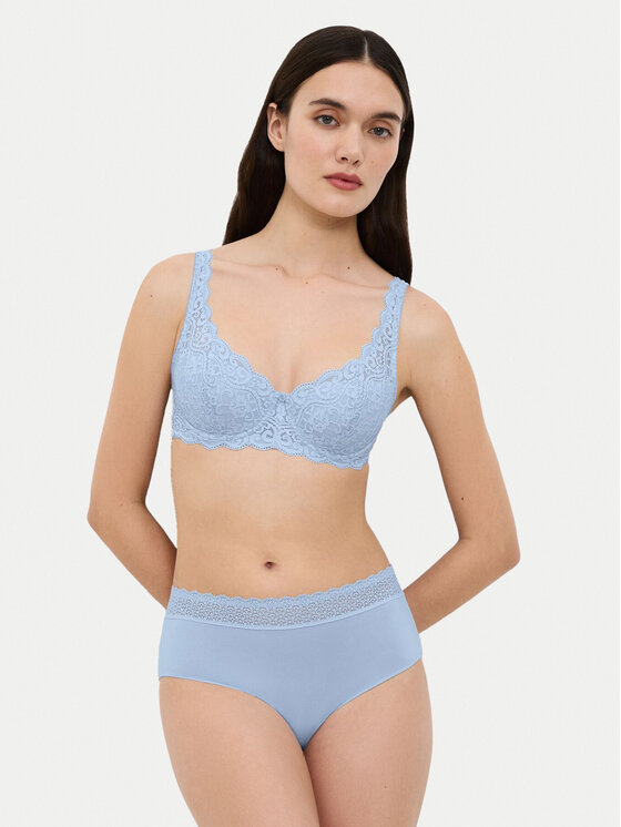 Triumph Triumph Biustonosz z fiszbiną Amourette 10209584 Błękitny