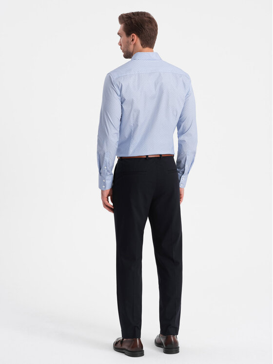 Ombre Ombre Košile OM-SHCS-0152 Modrá Regular Fit
