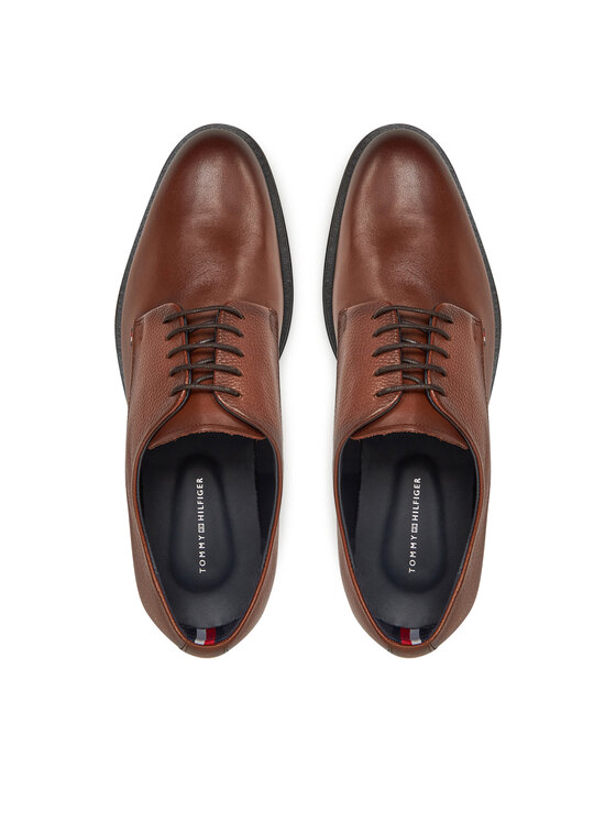 Tommy Hilfiger Tommy Hilfiger Pantofi Core Hilfiger Leather Shoe FM0FM05375 Maro