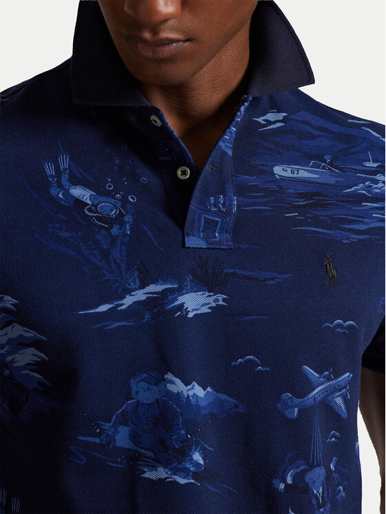 Polo Ralph Lauren Polo Ralph Lauren Polokošeľa 710P04012001 Tmavomodrá Custom Slim Fit