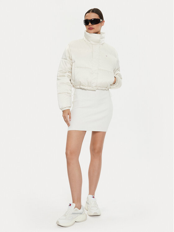 Tommy Jeans Tommy Jeans Zimska jakna Satin DW0DW18292 Bež Regular Fit