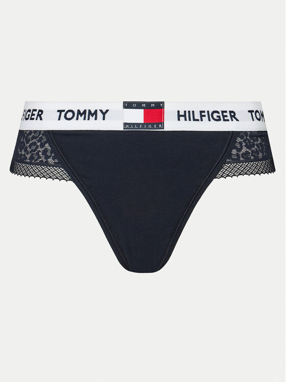 Tommy Hilfiger Tommy Hilfiger Kalhotky string UW0UW05619 Tmavomodrá