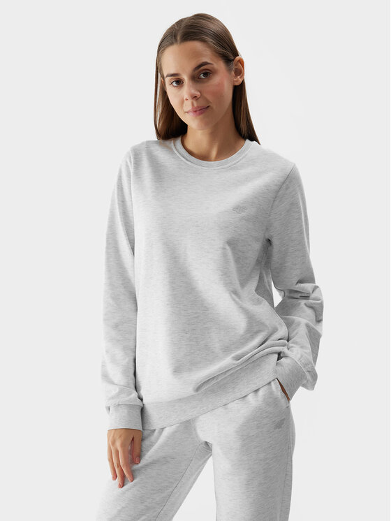 4F 4F Sweatshirt 4FWSS24TSWSF0954 Grau Regular Fit