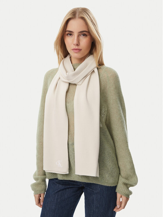 Calvin Klein Calvin Klein Szalik LV04F8099G Kremowy