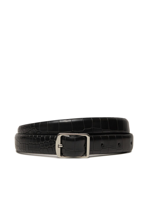 Calvin Klein Ženski Remen Slim Sqr Buckle Belt 2.0 K60K612632 Crna