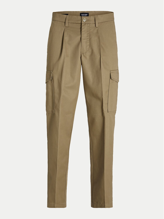 Jack & Jones Jack & Jones Spodnie materiałowe Bill 12247358 Brązowy Tapered Fit