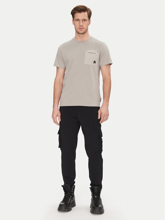Moose Knuckles Moose Knuckles T-Shirt Dalon M15MT733 Szary Regular Fit
