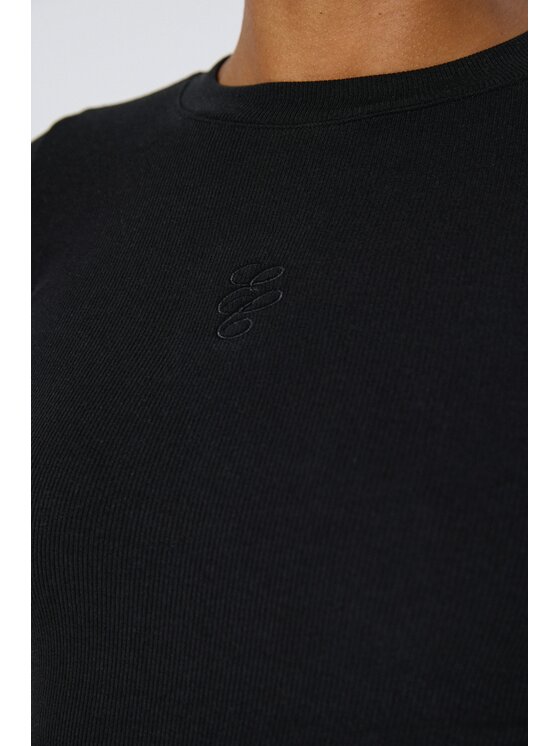 Estro Estro Longsleeve ER00120842 Czarny Slim Fit