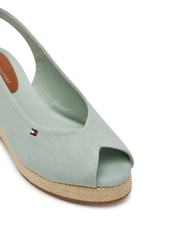 Tommy Hilfiger Tommy Hilfiger Espadrilles Flag Mid Wedge Espad Slingback FW0FW08595 Kék