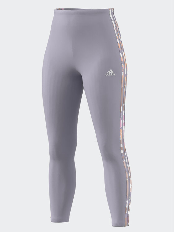 adidas Essentials 3-Stripes High-Waisted Single Jersey Leggings - Grey
