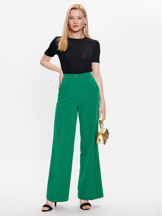 Liu Jo Liu Jo Hlače WA3435 T7896 Zelena Relaxed Fit