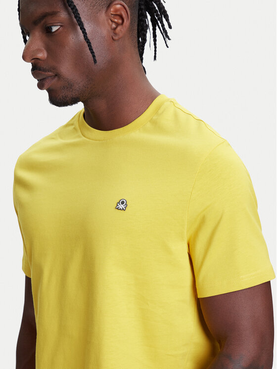 United Colors Of Benetton United Colors Of Benetton T-shirt 3MI5J1AF7 Žuta Regular Fit