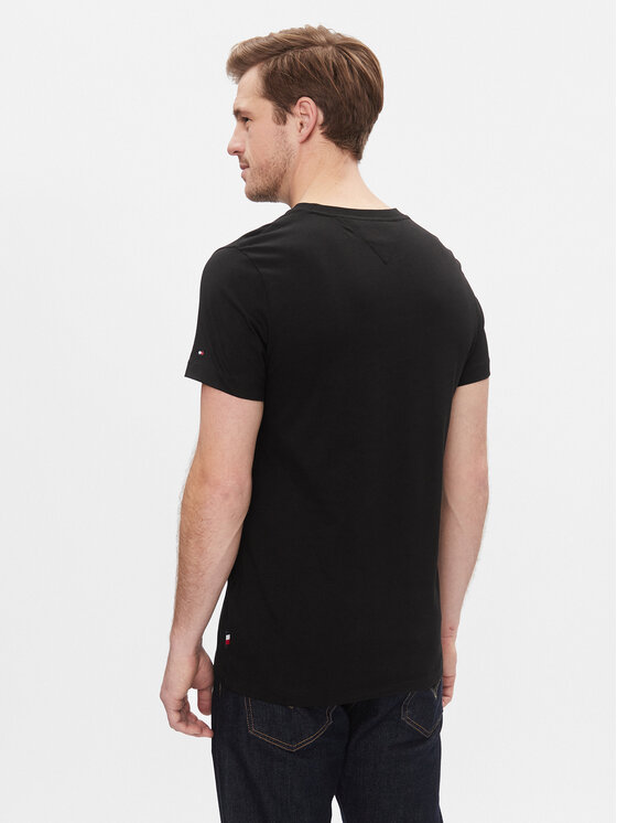 Tommy Hilfiger Tommy Hilfiger Tricou Arch Varsity Tee MW0MW33689 Negru Regular Fit
