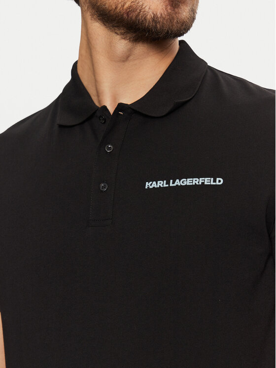 KARL LAGERFELD KARL LAGERFELD Polo 745094 551225 Czarny Regular Fit