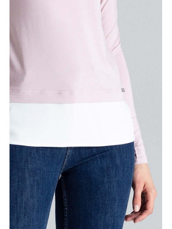 FIGL FIGL Bluzka M374 Różowy Regular Fit