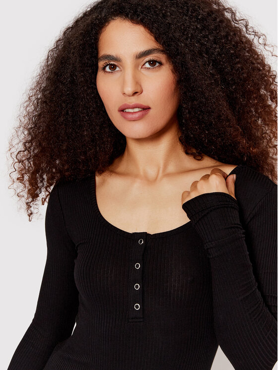 Pieces Pieces Blūze Kitte 17101437 Melns Slim Fit