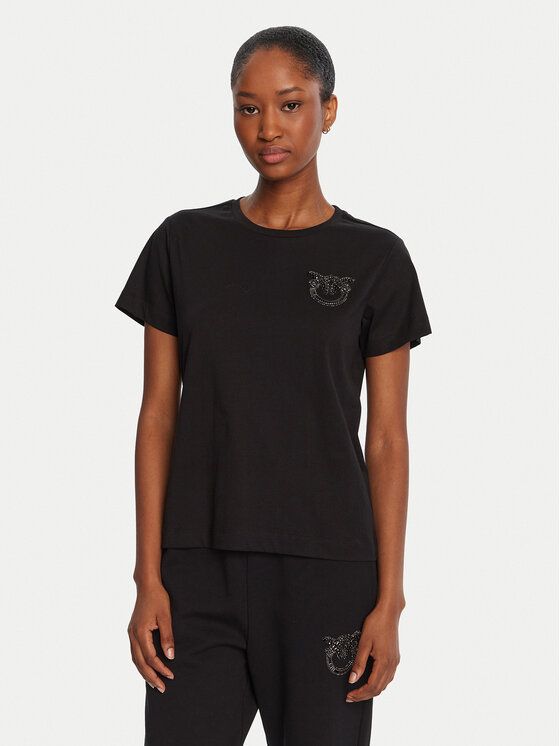 PINKO PINKO T-Shirt Nambrone 103320 A2RN Μαύρο Regular Fit