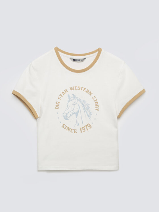 BIG STAR BIG STAR T-Shirt BETTARCA Biały Slim Fit