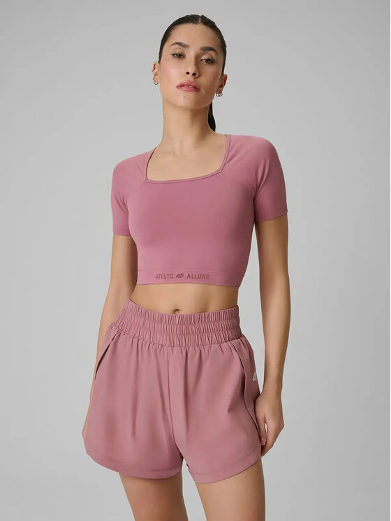 4F 4F Top 4FWSS26TFTSF1812-56 Różowy Active Fit