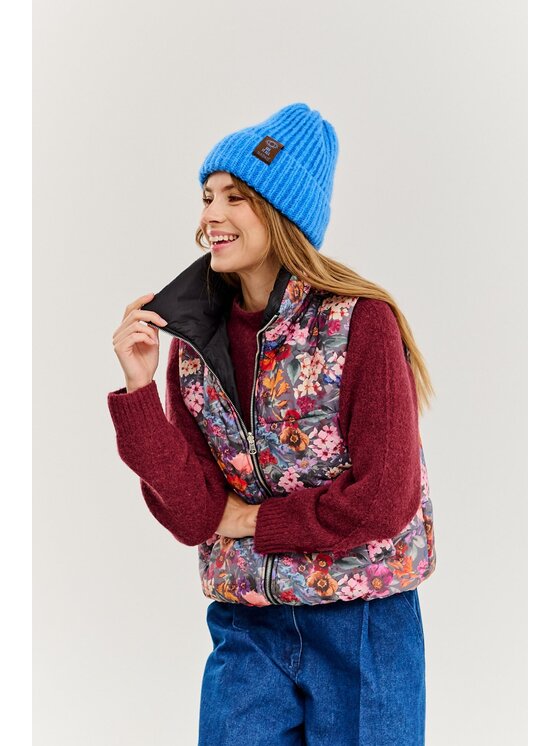NAOKO NAOKO Bezrękawnik Herbal Charm Czarny Regular Fit