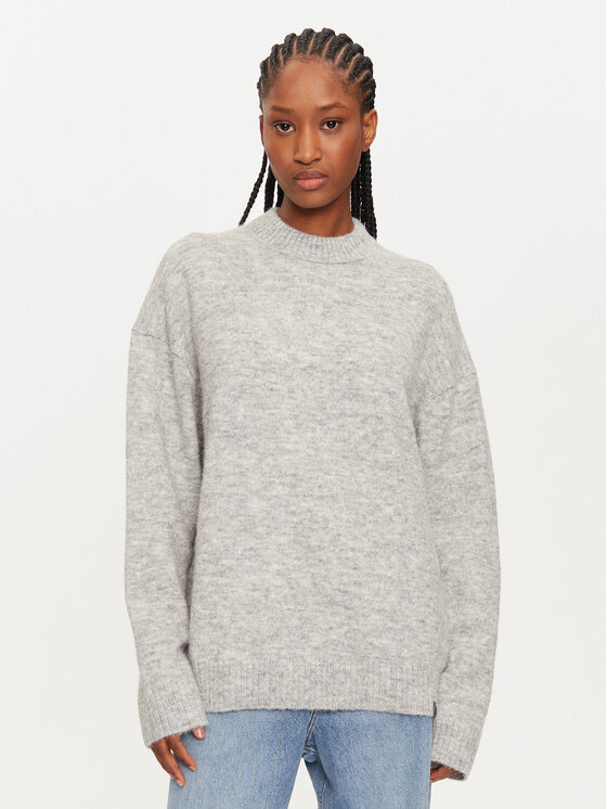 Calvin Klein Sveter J20J224636 Sivá Regular Fit