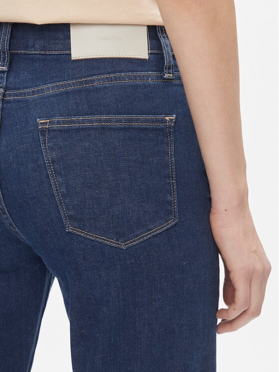 Calvin Klein Calvin Klein Jeans hlače Mid Rise Slim - Mid Blue K20K206780 Modra Slim Fit