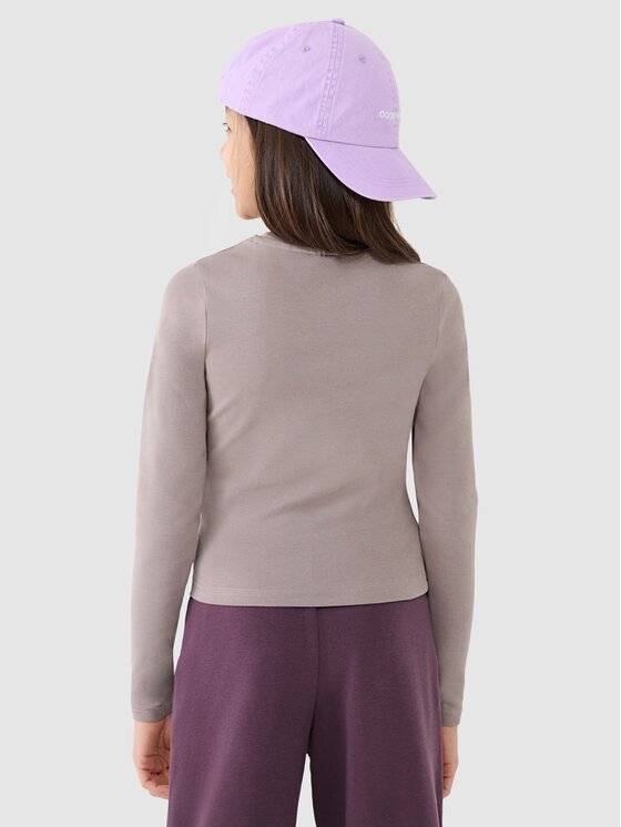 4F 4F Longsleeve 4FJRSS25TLONF505-83S Καφέ Slim Fit