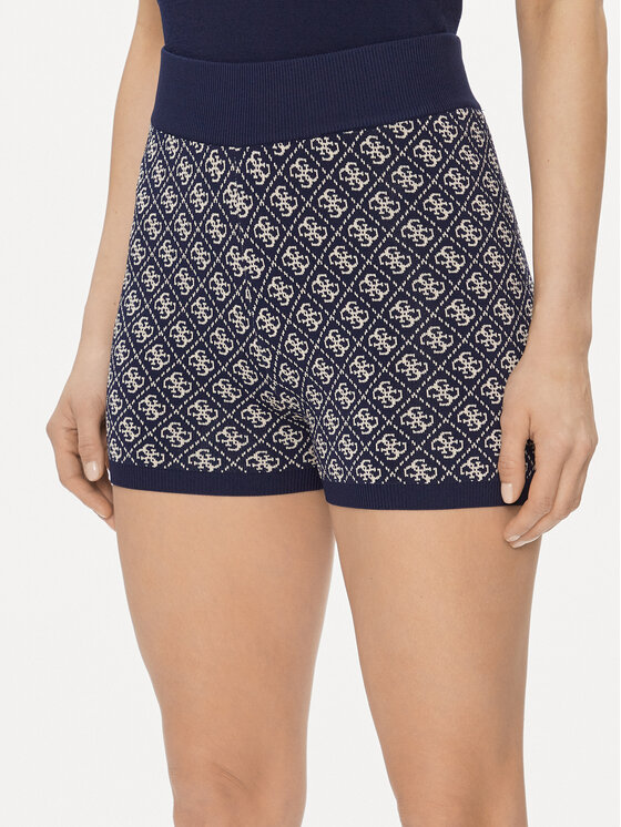 Guess Guess Kratke hlače W4GZ32 Z37K0 Tamnoplava Slim Fit