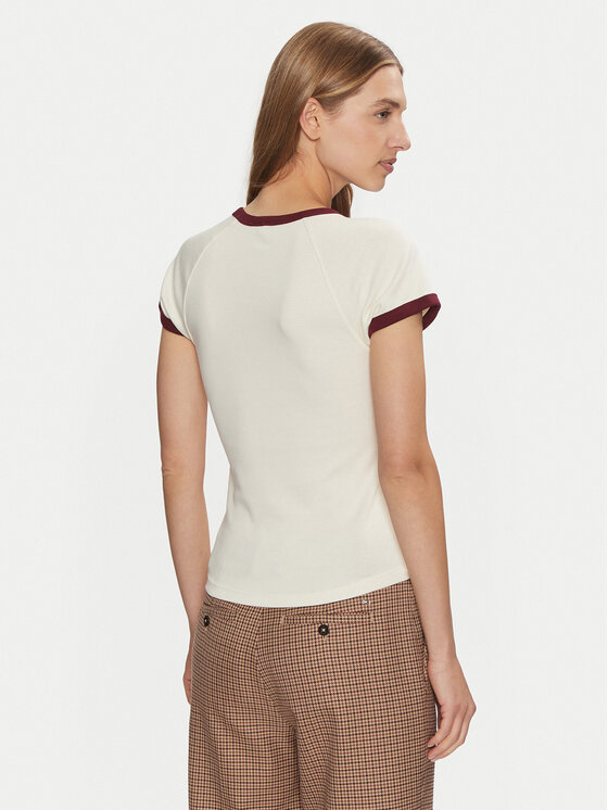 Tommy Hilfiger Tommy Hilfiger T-shirt WW0WW43898 Bež Slim Fit