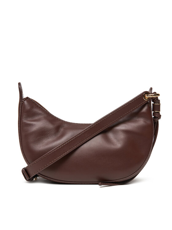 Tommy Hilfiger Tommy Hilfiger Ročna torba Moon Leather Mini Crossover AW0AW17466 Rjava