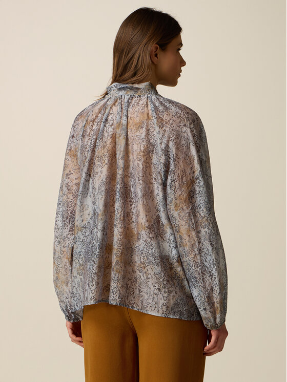 Oltre Oltre Blusa 2086J000866N0Z4 Turchese Over Fit