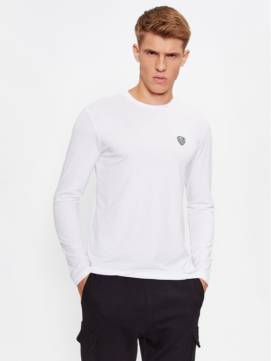 EA7 Emporio Armani EA7 Emporio Armani Longsleeve 8NPT17 PJRGZ 1100 Biały Regular Fit
