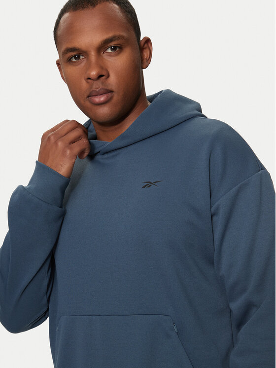 Reebok Reebok Bluza Strength Hoodie 100070154 Granatowy Regular Fit
