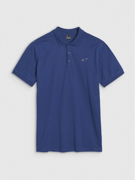 4F 4F Polo 4FWMM00TPTSM367-031S Granatowy Regular Fit