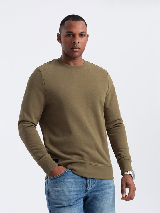 Ombre Ombre Mikina OM-SSBN-0159 Zelená Regular Fit