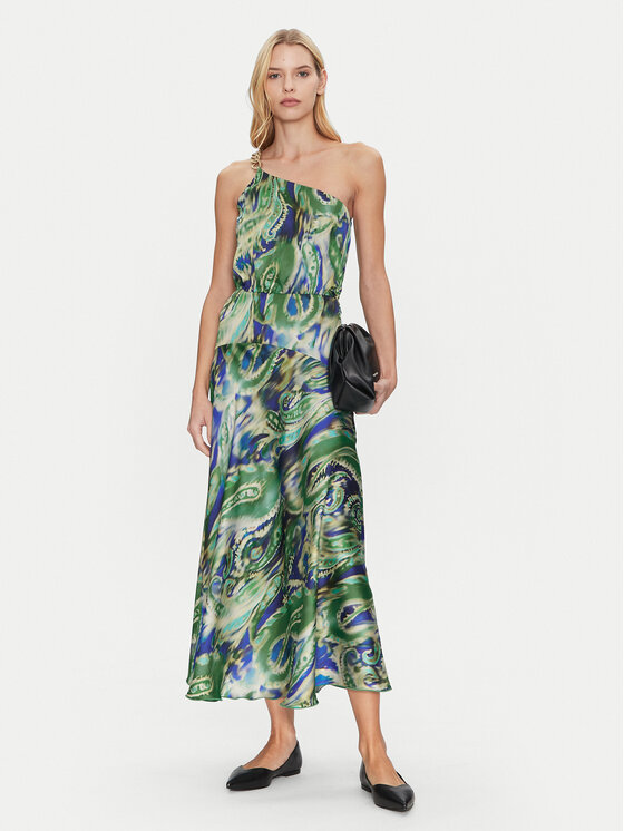 Simona Corsellini Simona Corsellini Rochie cocktail P25CPAB03301 Verde Regular Fit