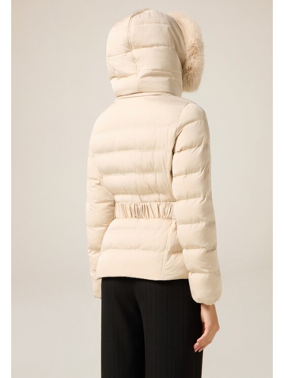 Oltre Oltre Giubbotto piumino F002R001482N002 Écru Slim Fit