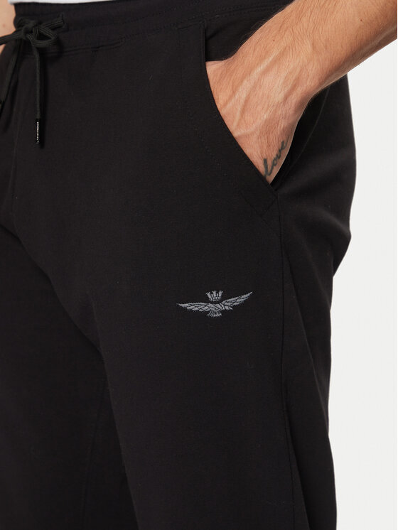 Aeronautica Militare Aeronautica Militare Majica dugih rukava 242TF082F459 Crna Regular Fit