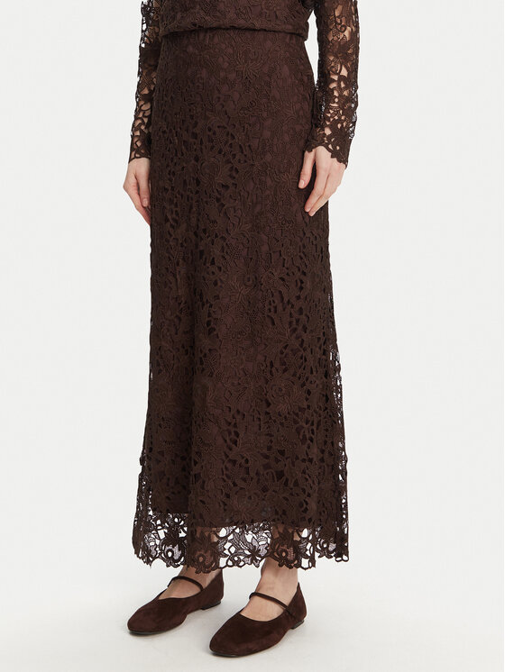 Bruuns Bazaar Bruuns Bazaar Midi szoknya Sago Joanelle BBW4518 Barna Regular Fit