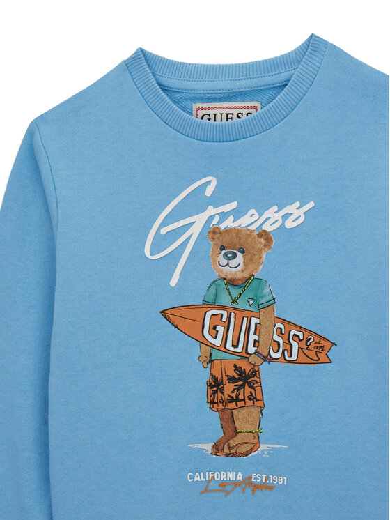 Guess Guess Pulóver N6GQ04 KA6R4 Kék Regular Fit