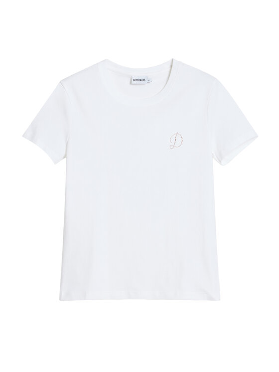 Desigual Desigual T-Shirt Amber 25WWTK07 Bílá Regular Fit