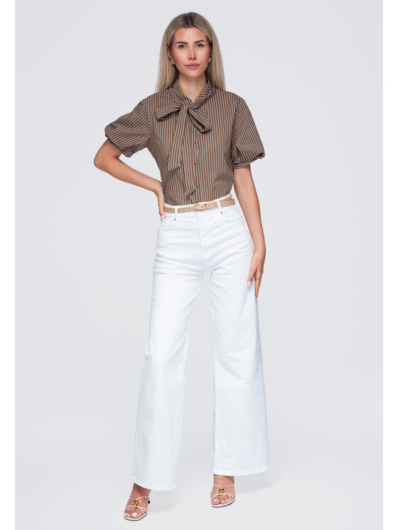 Ombre Ombre Košile OW-SH-E0067 Hnědá Loose Fit